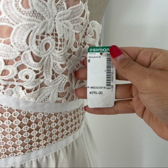 THEORY Melaena Ivory Elevate Crepe Dress NWT 8 - Picture 9 of 15